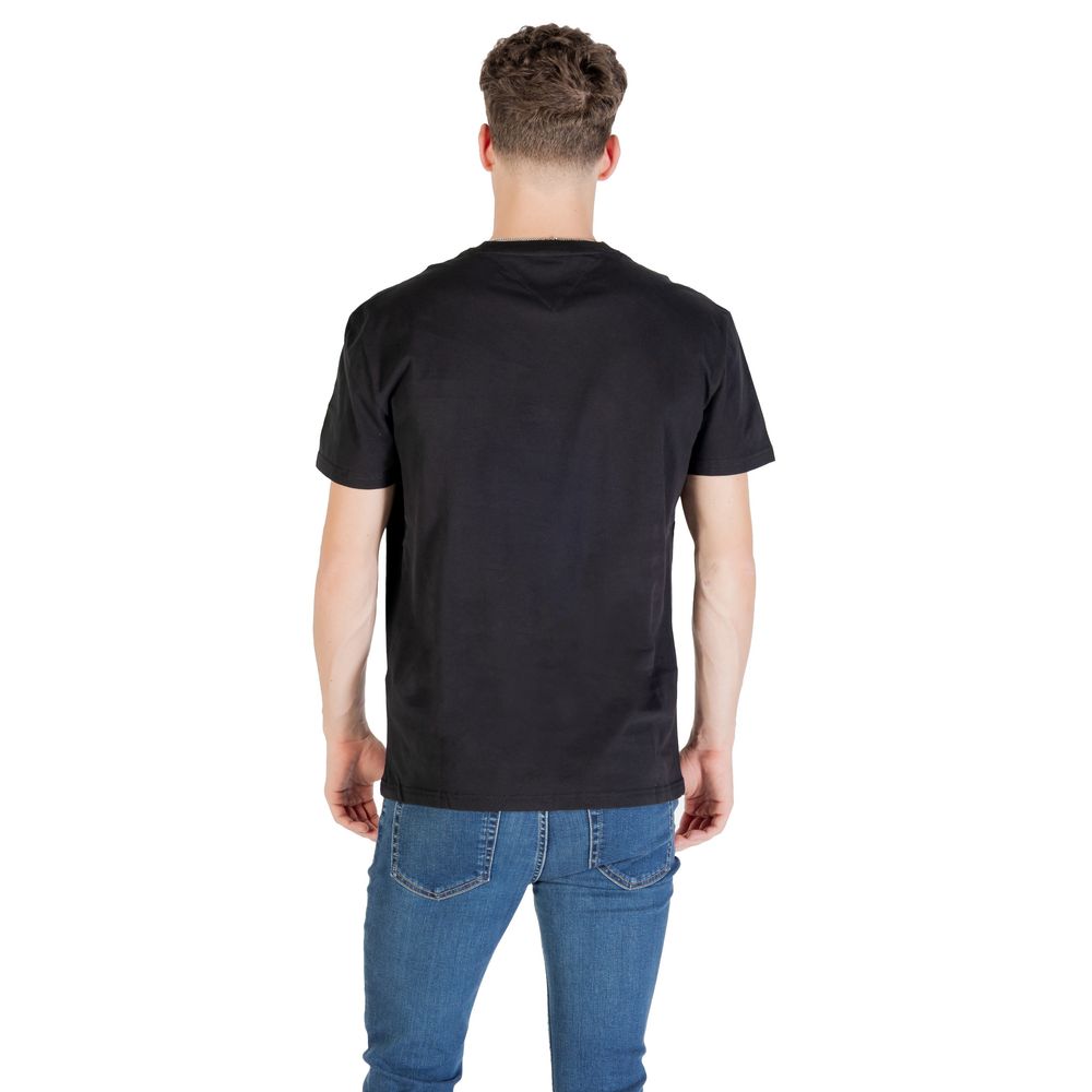 Tommy Hilfiger Jeans Black Recycled Cotton T-Shirt - Image 2