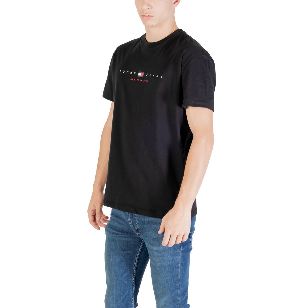 Tommy Hilfiger Jeans Black Recycled Cotton T-Shirt - Image 3