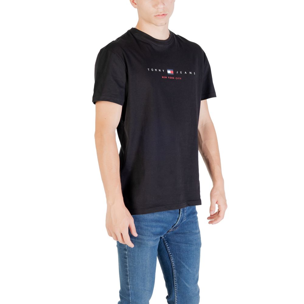 Tommy Hilfiger Jeans Black Recycled Cotton T-Shirt - Image 4