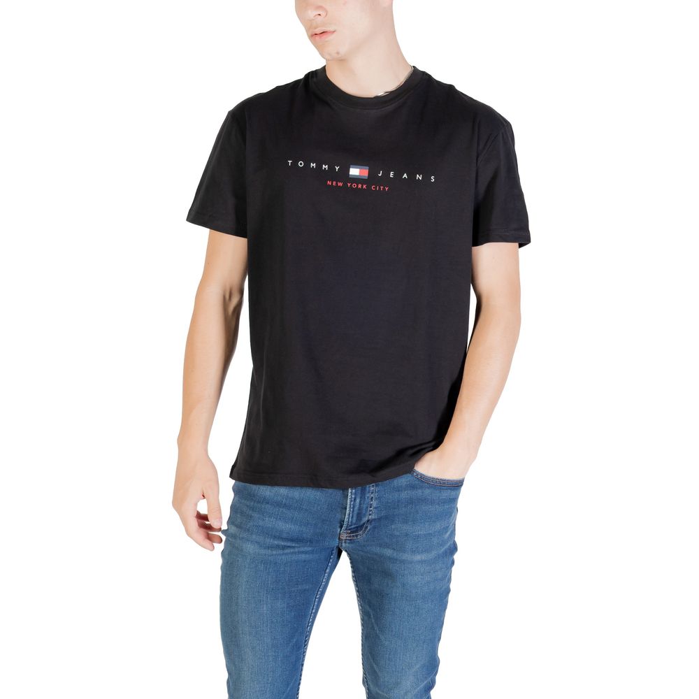Tommy Hilfiger Jeans Black Recycled Cotton T-Shirt - Image 5