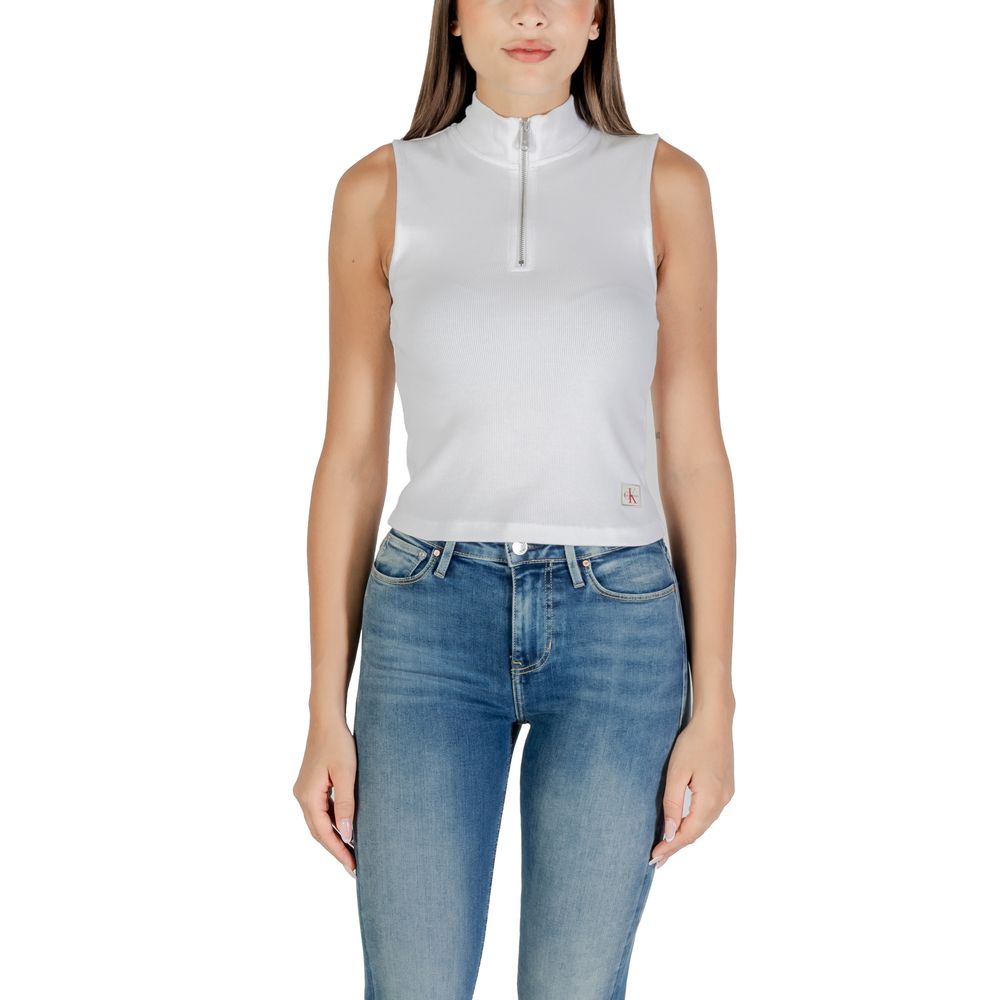 Calvin Klein Jeans White Cotton Top