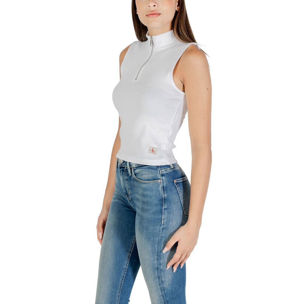 Calvin Klein Jeans White Cotton Top - Image 4