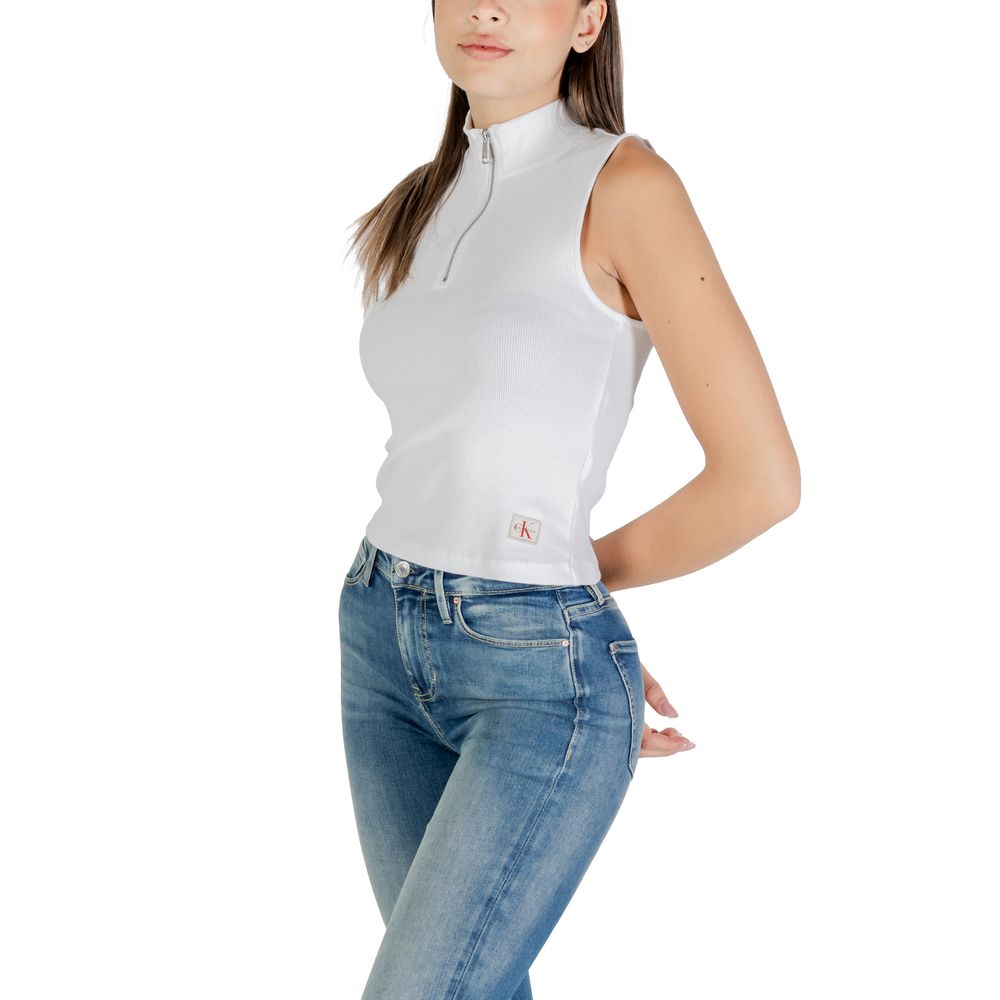 Calvin Klein Jeans White Cotton Top - Image 5
