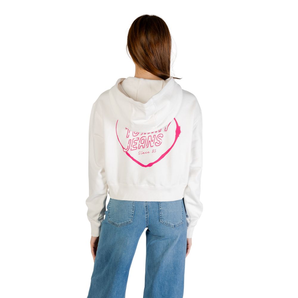 Tommy Hilfiger Jeans Cream Recycled Cotton Hoodie - Image 2
