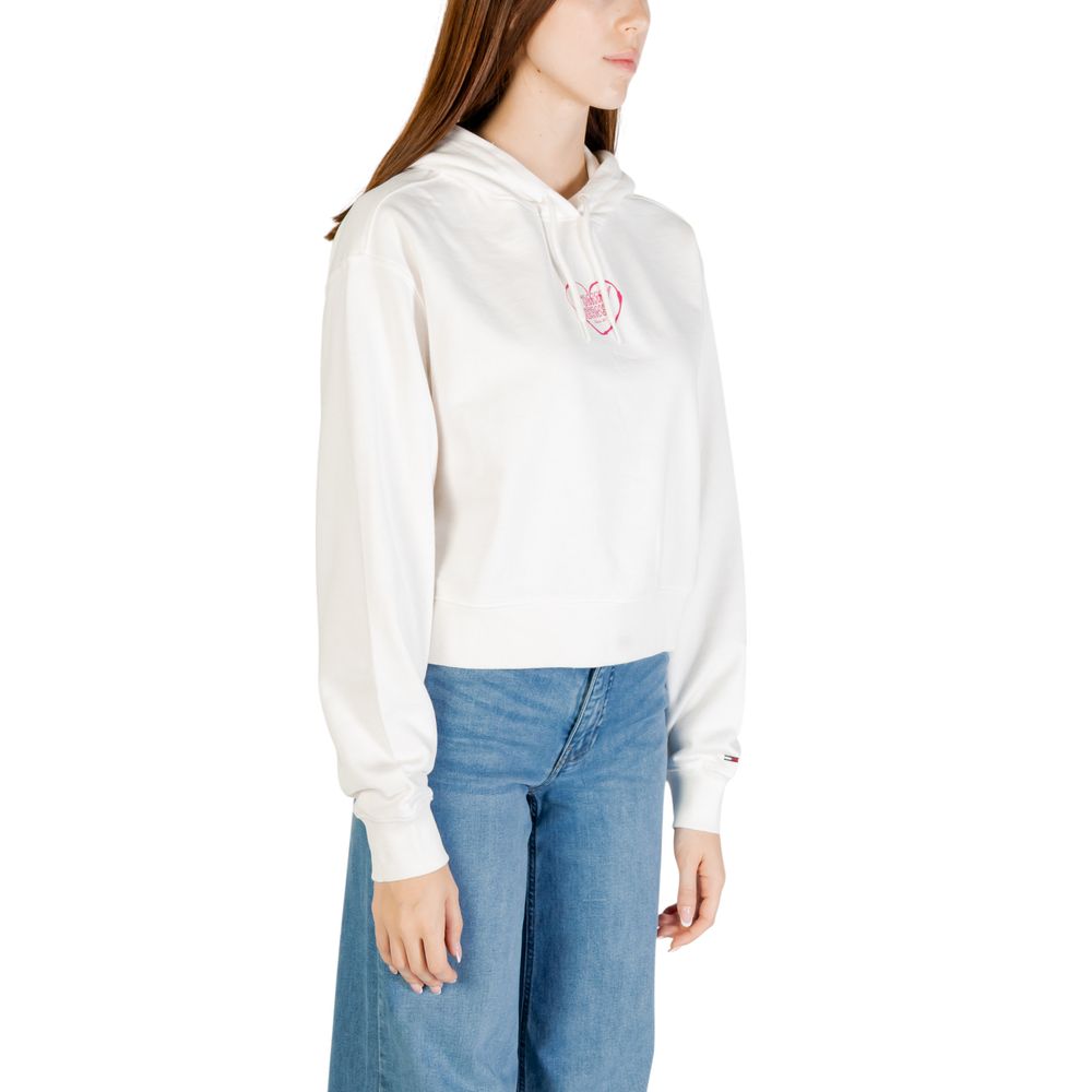 Tommy Hilfiger Jeans Cream Recycled Cotton Hoodie - Image 4