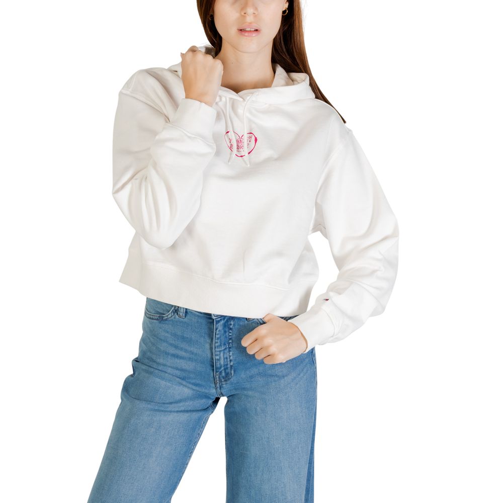 Tommy Hilfiger Jeans Cream Recycled Cotton Hoodie - Image 5