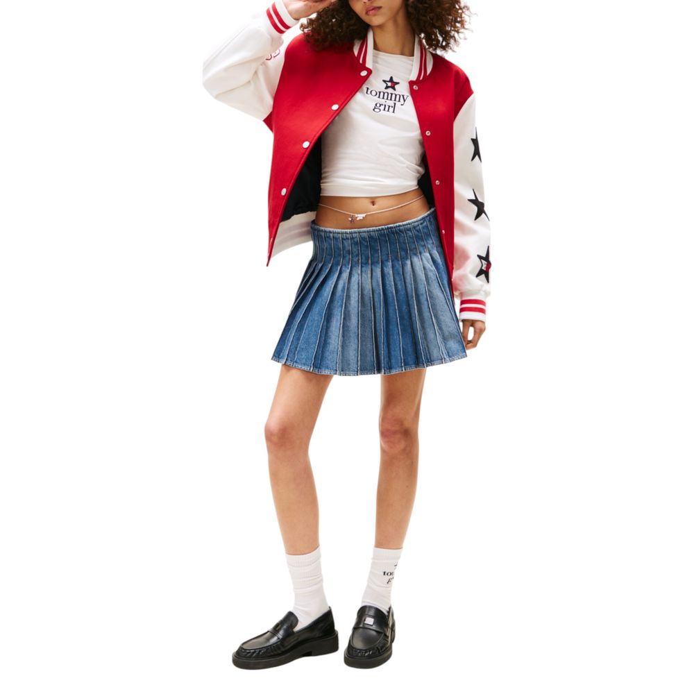 Tommy Hilfiger Jeans Blue Recycled Cotton Mini Skirt - Image 3