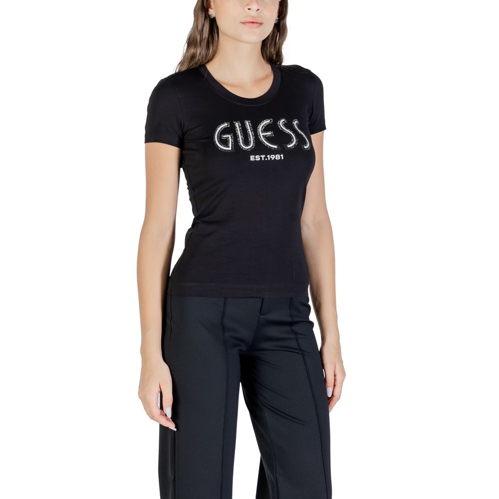 Guess Black Cotton T-Shirt - Image 3