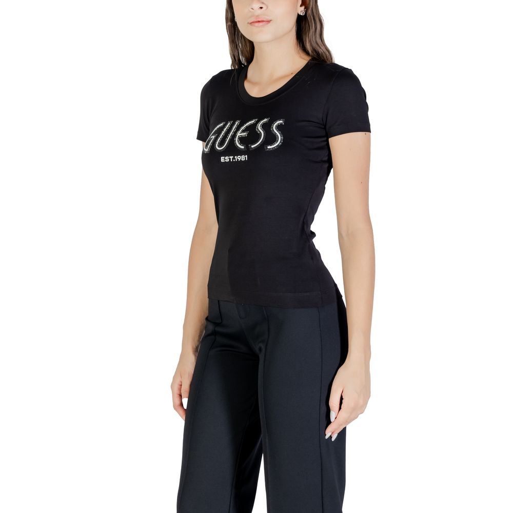 Guess Black Cotton T-Shirt - Image 4