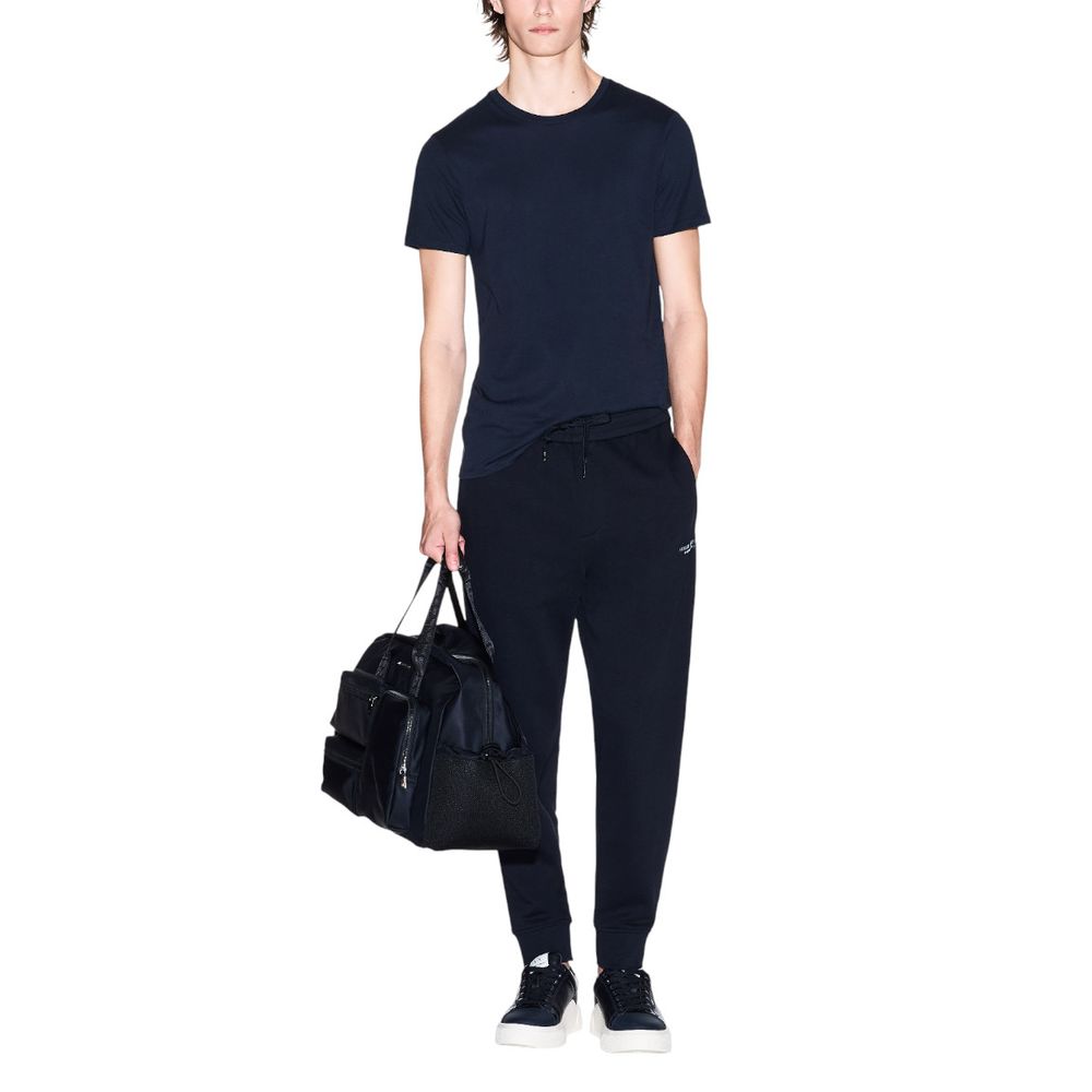 Armani Exchange Blue Cotton Joggers (Workout Pants) - Image 3