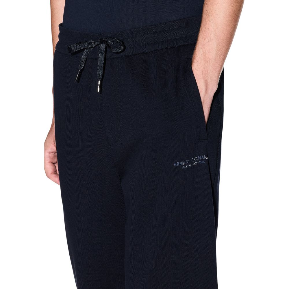 Armani Exchange Blue Cotton Joggers (Workout Pants) - Image 4
