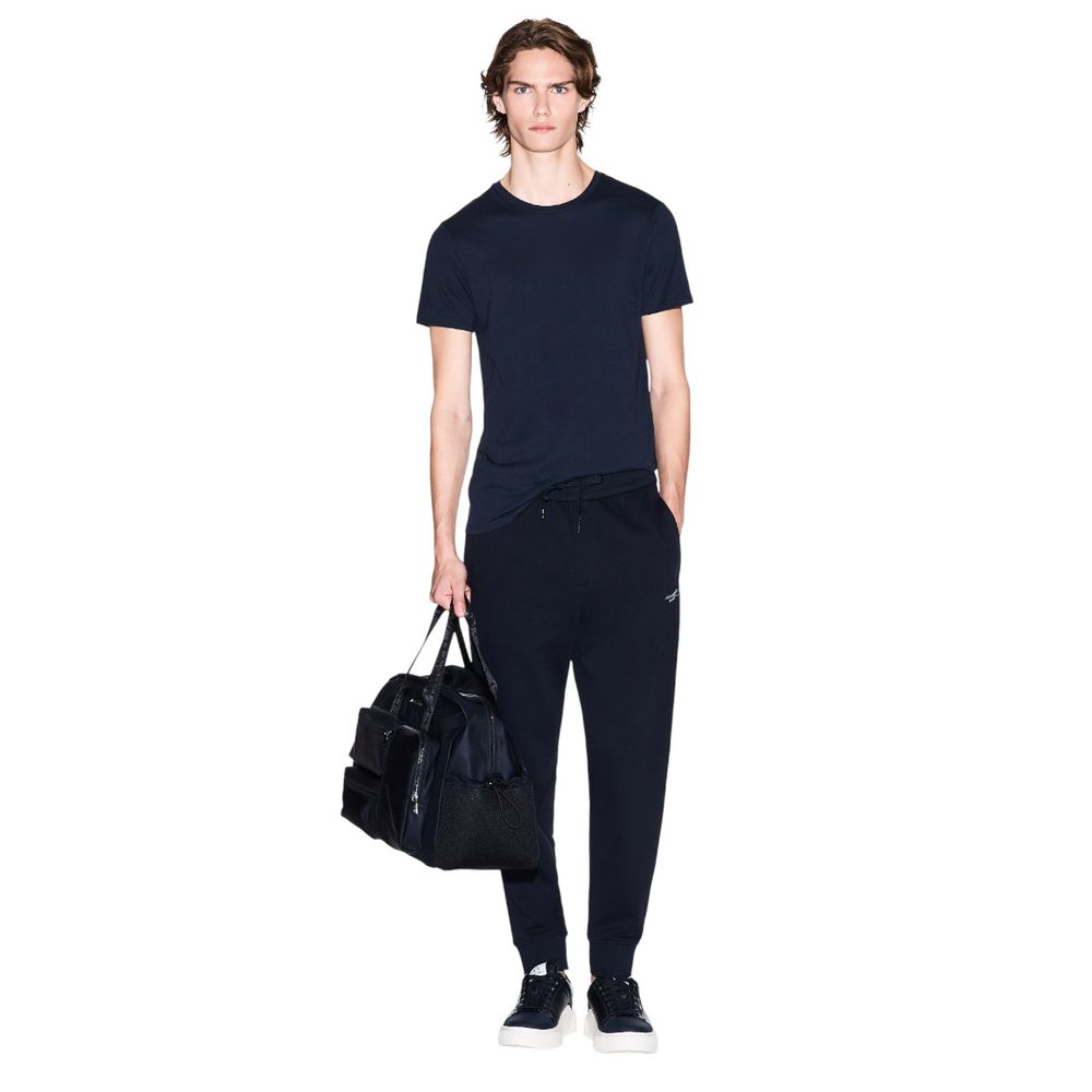 Armani Exchange Blue Cotton Joggers (Workout Pants) - Image 5