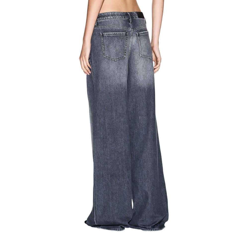 Armani Exchange Gray Cotton Relaxed Fit Jeans - Image 2