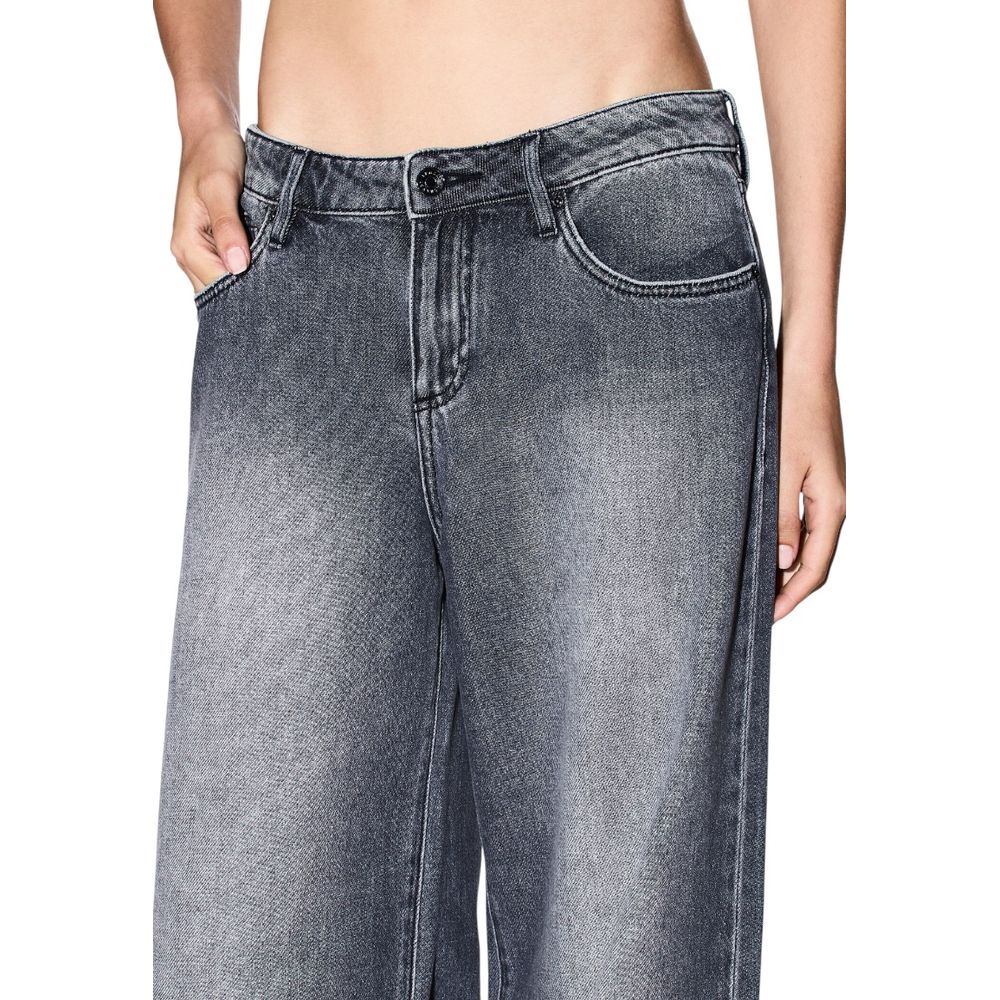 Armani Exchange Gray Cotton Relaxed Fit Jeans - Image 4