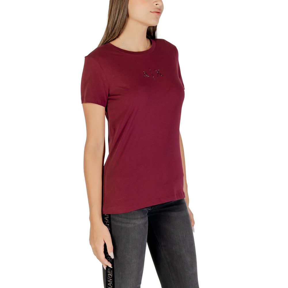 Armani Exchange Bordeaux Cotton T-Shirt - Image 3