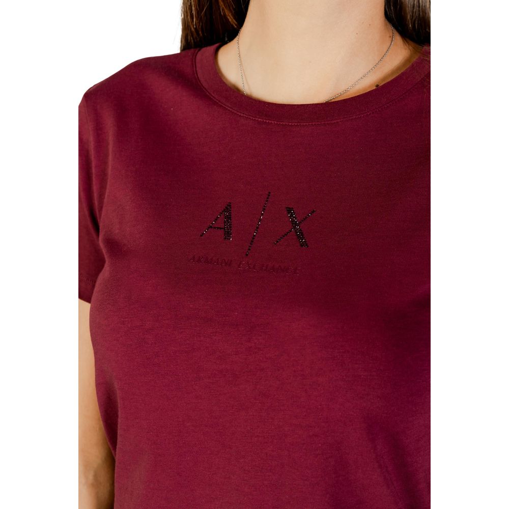 Armani Exchange Bordeaux Cotton T-Shirt - Image 5