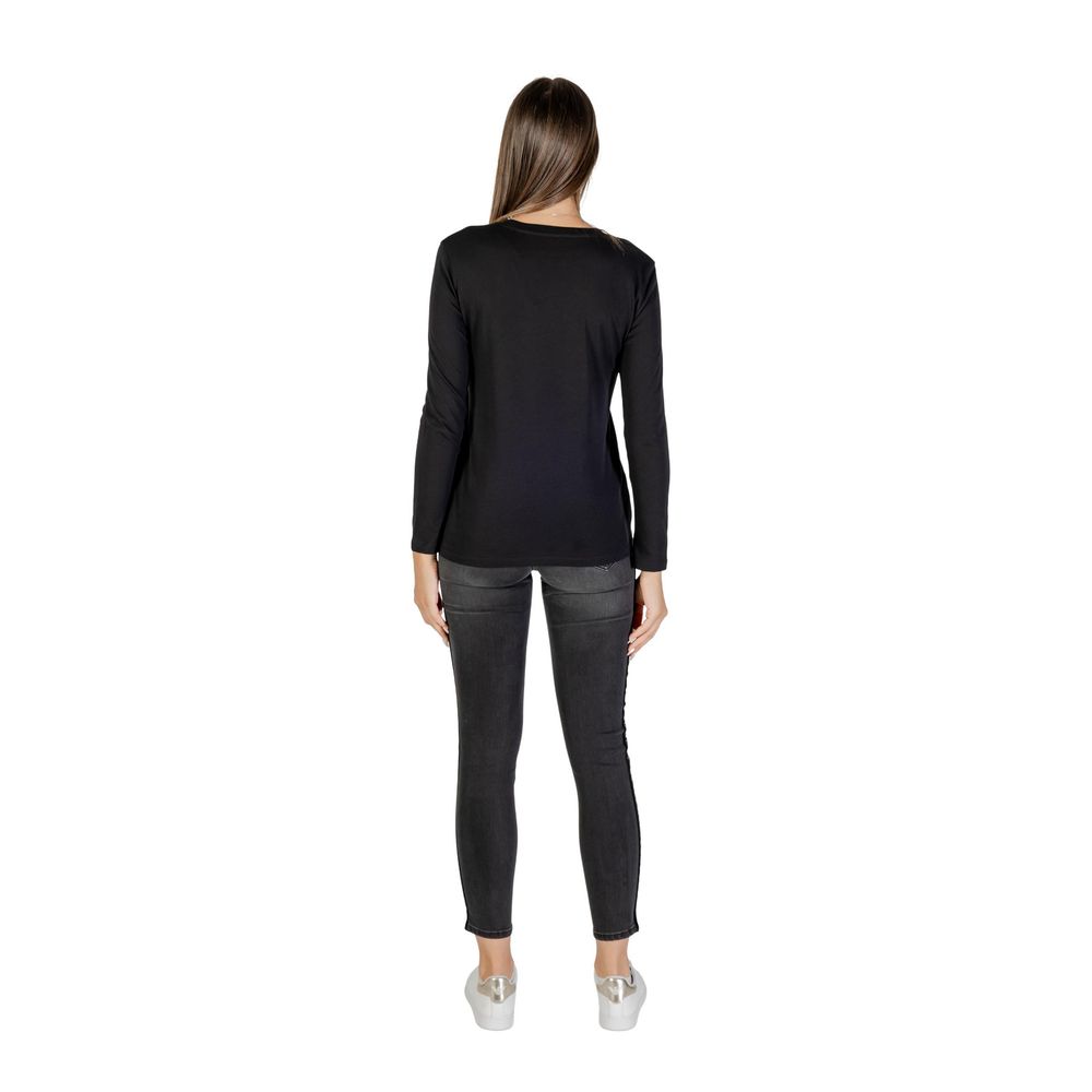 Armani Exchange Black Cotton Long Sleeve T-Shirt - Image 4