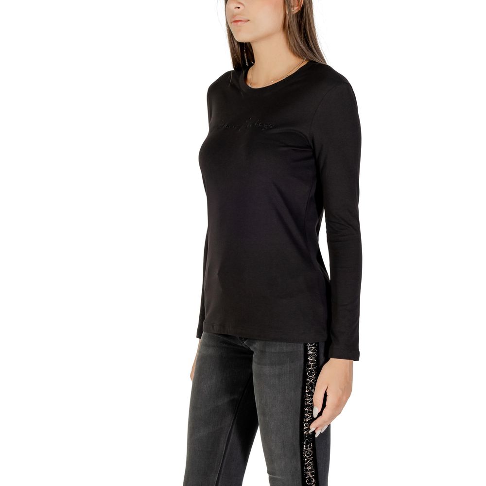 Armani Exchange Black Cotton Long Sleeve T-Shirt - Image 2