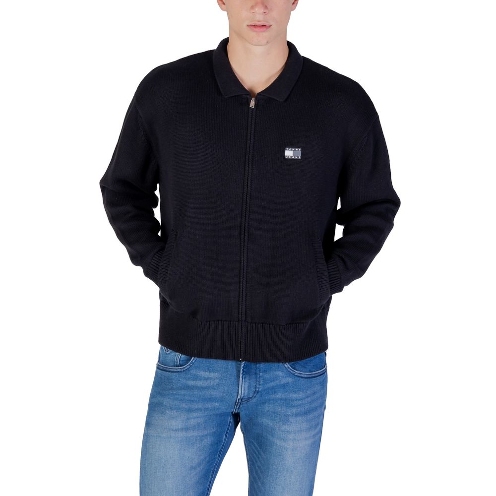 Tommy Hilfiger Jeans Black Recycled Cotton Cardigan - Image 3
