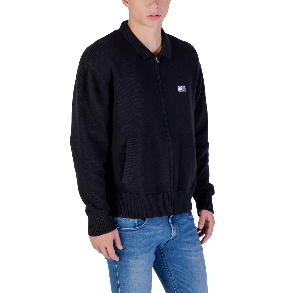 Tommy Hilfiger Jeans Black Recycled Cotton Cardigan - Image 4