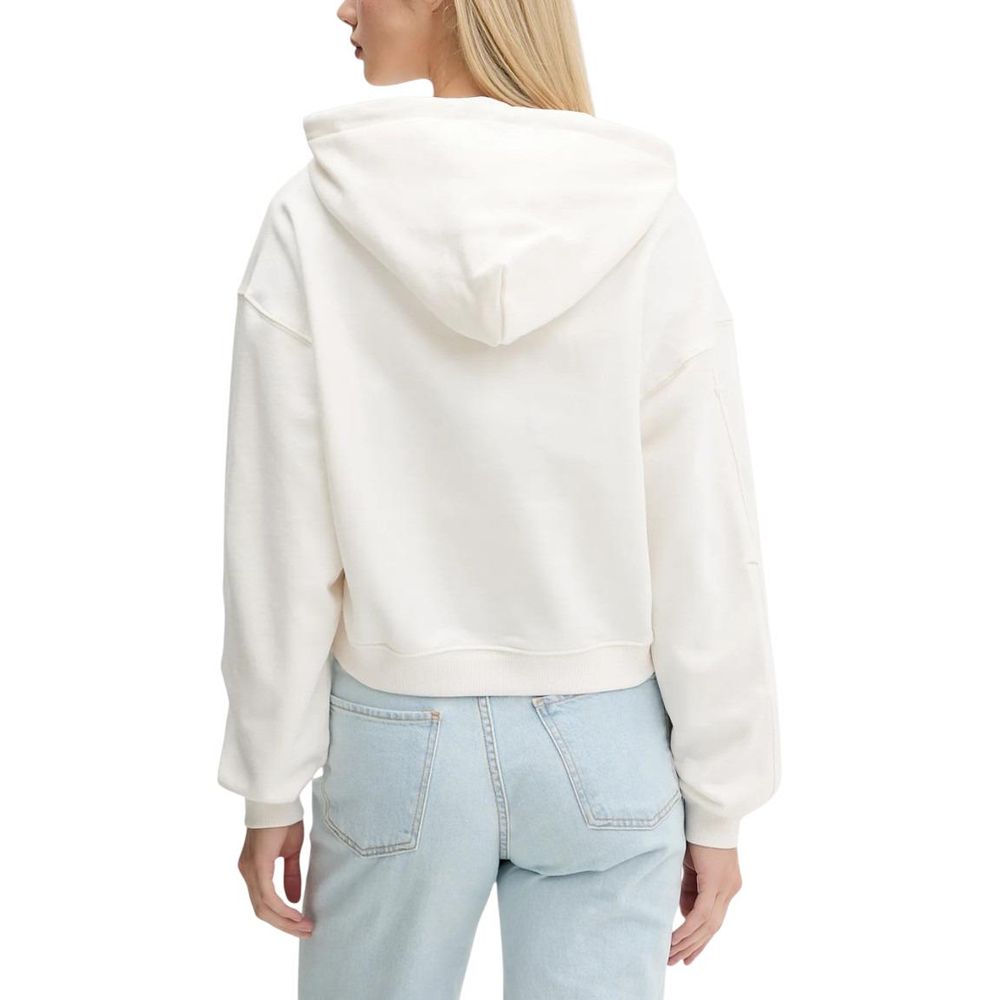 Tommy Hilfiger Jeans Cream Recycled Cotton Hoodie - Image 2
