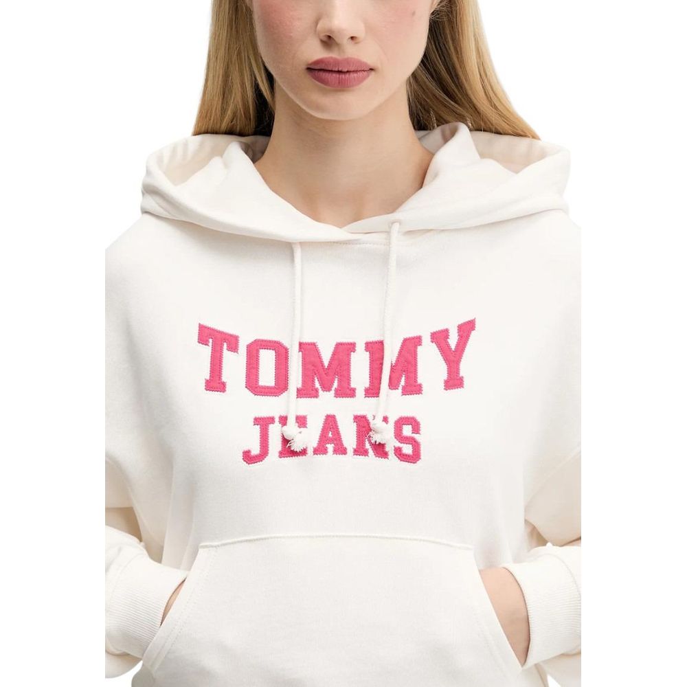 Tommy Hilfiger Jeans Cream Recycled Cotton Hoodie - Image 4