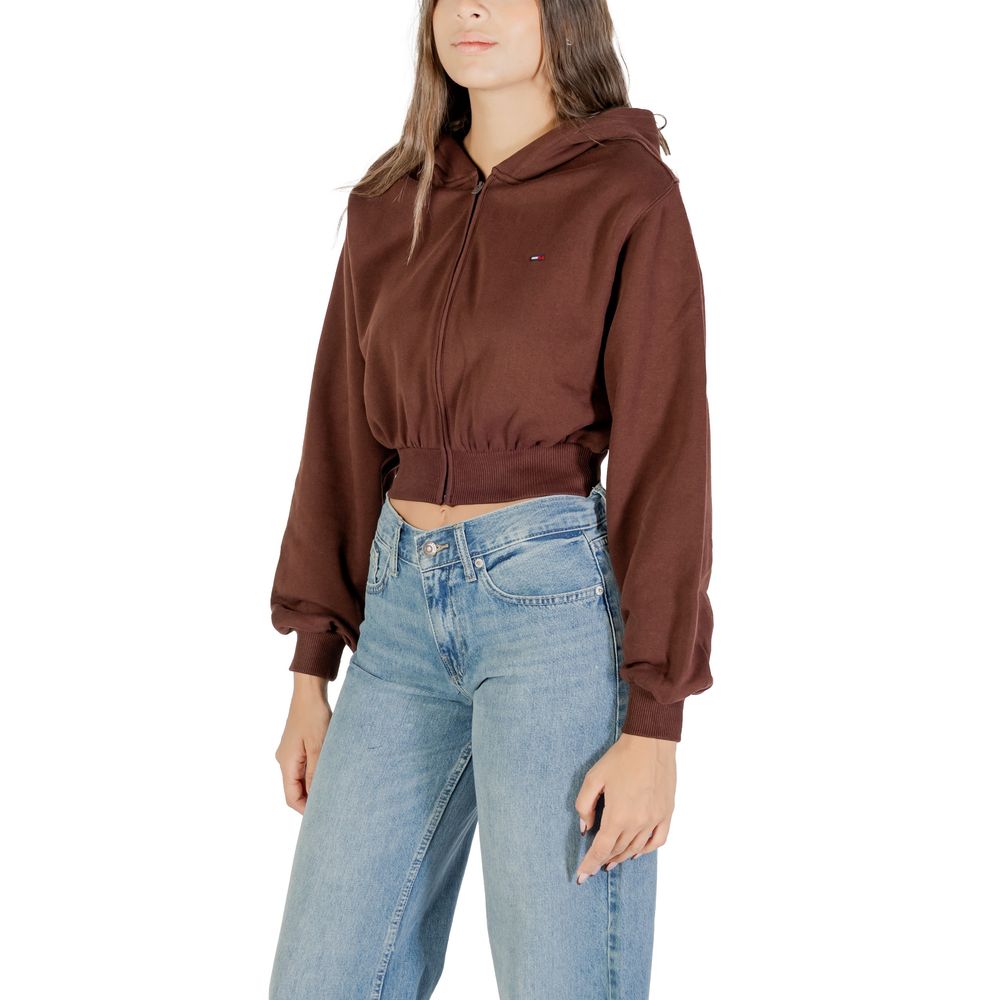 Tommy Hilfiger Jeans Brown Recycled Cotton Hoodie - Image 4