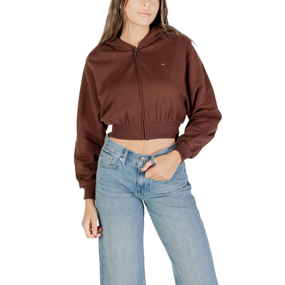 Tommy Hilfiger Jeans Brown Recycled Cotton Hoodie - Image 5
