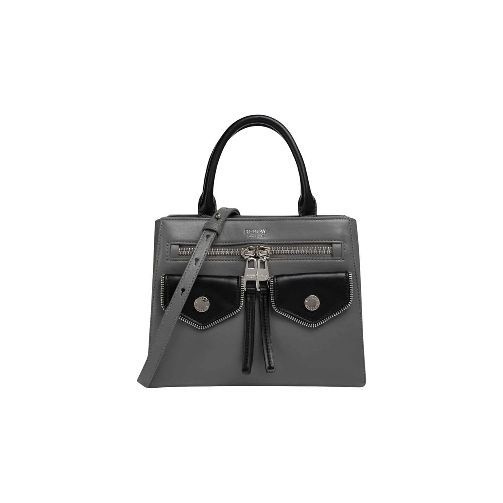 Replay Bicolor Polyester Handbag