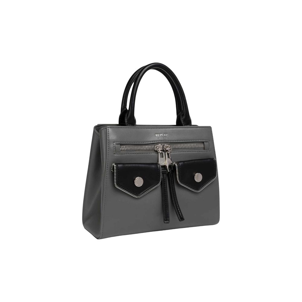 Replay Bicolor Polyester Handbag - Image 2