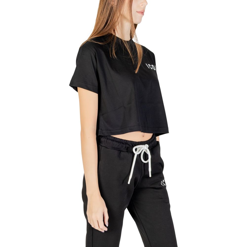 Icon Black Cotton T-Shirt - Image 4