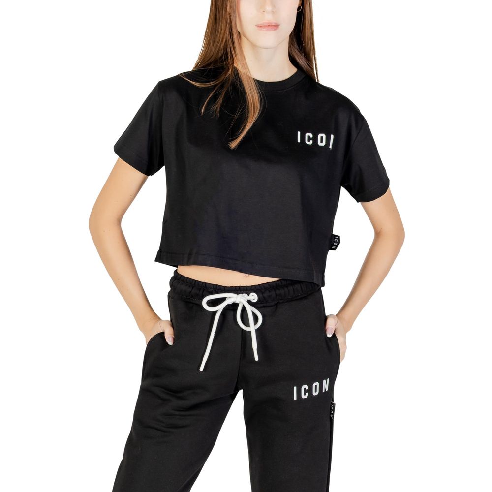 Icon Black Cotton T-Shirt - Image 5