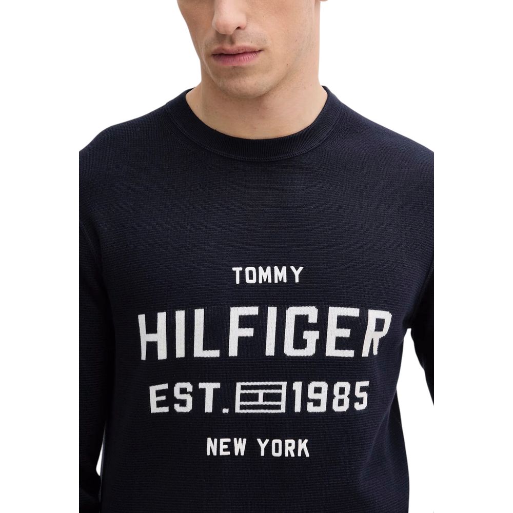 Tommy Hilfiger Blue Organic Cotton Sweatshirt - Image 4