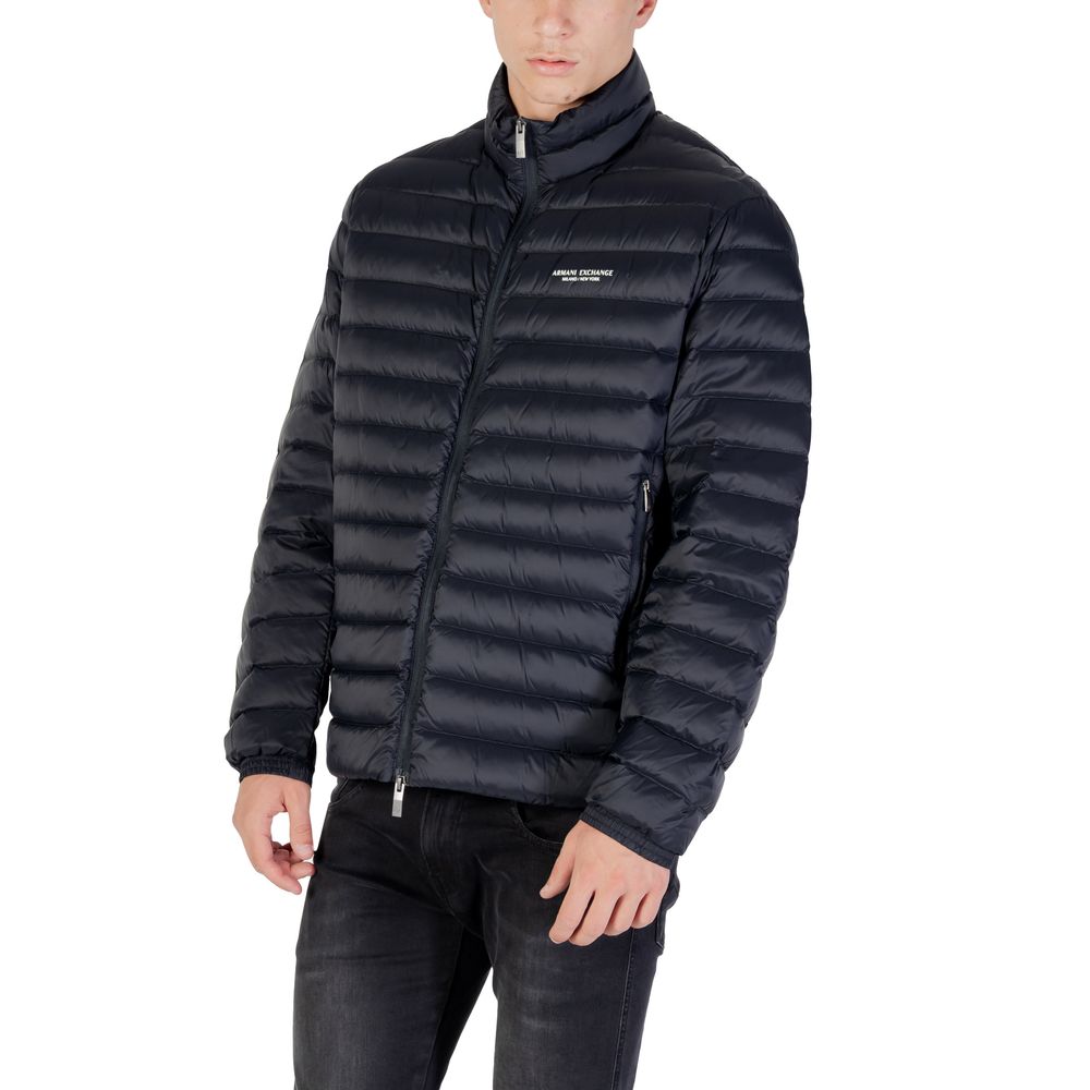 Armani Exchange Blue Polyamide Coat - Image 4