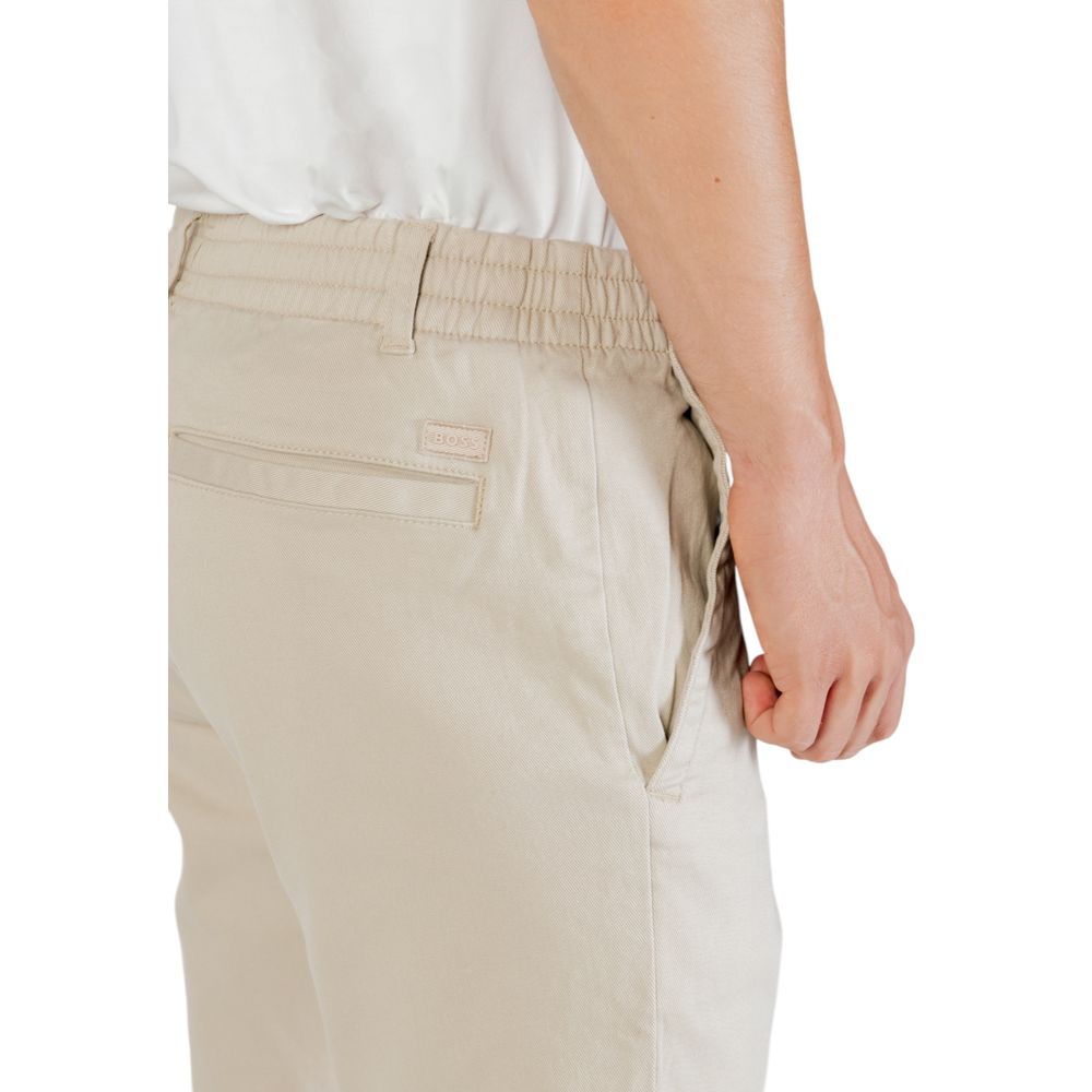 Hugo Boss Beige Polyester Casual Pants - Image 5
