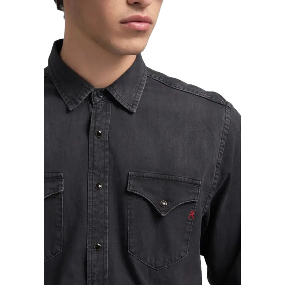 Replay Black Cotton Shirt - Image 4