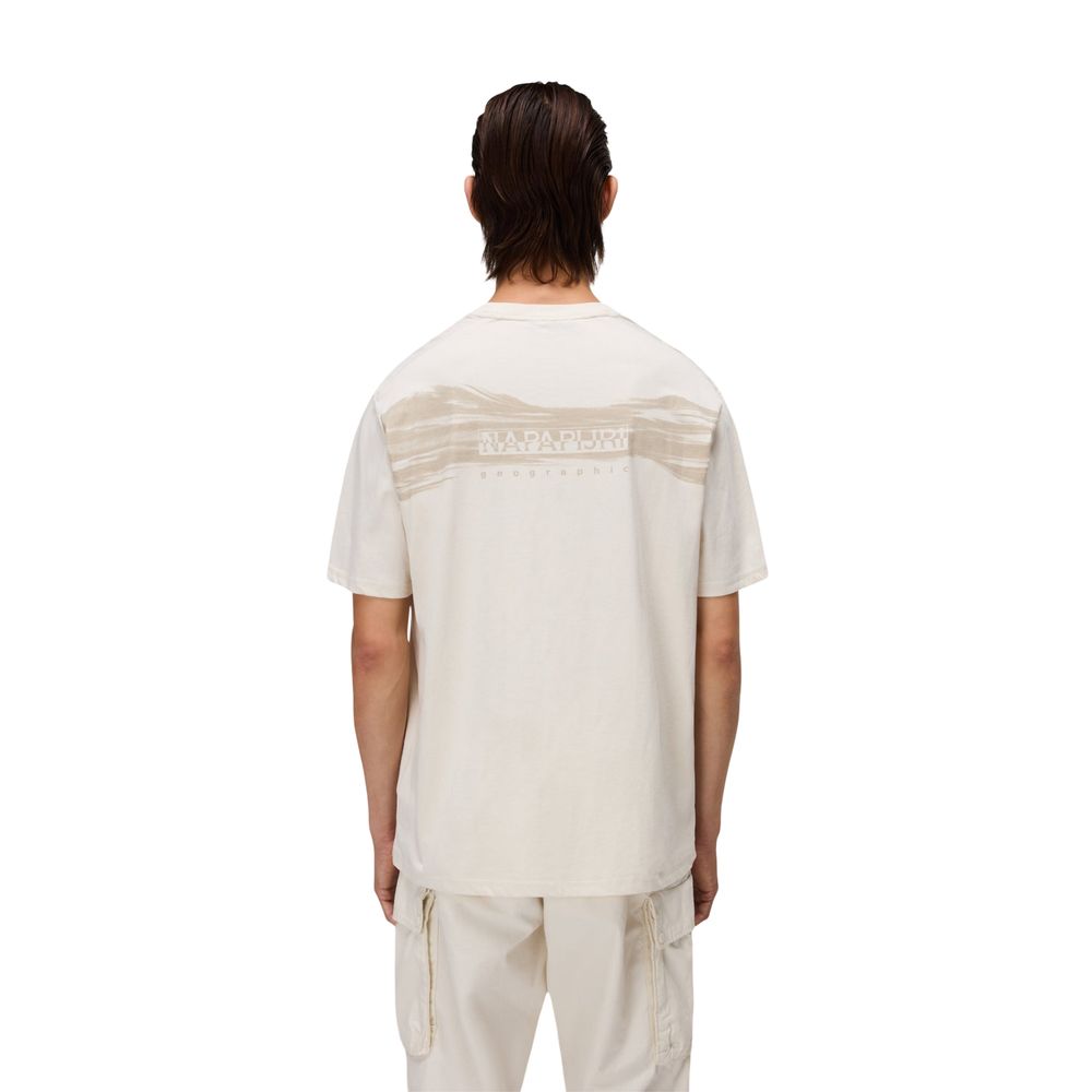 Napapijri Beige Cotton T-Shirt - Image 2