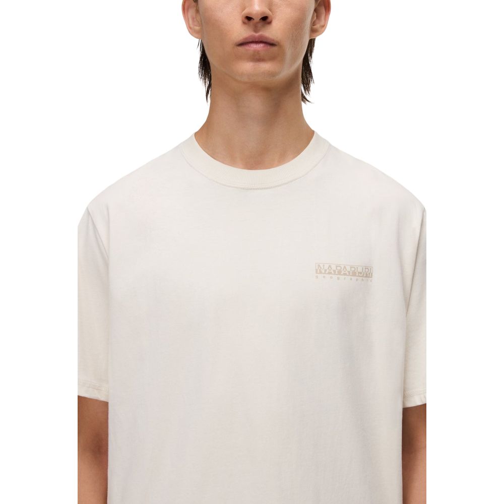 Napapijri Beige Cotton T-Shirt - Image 3