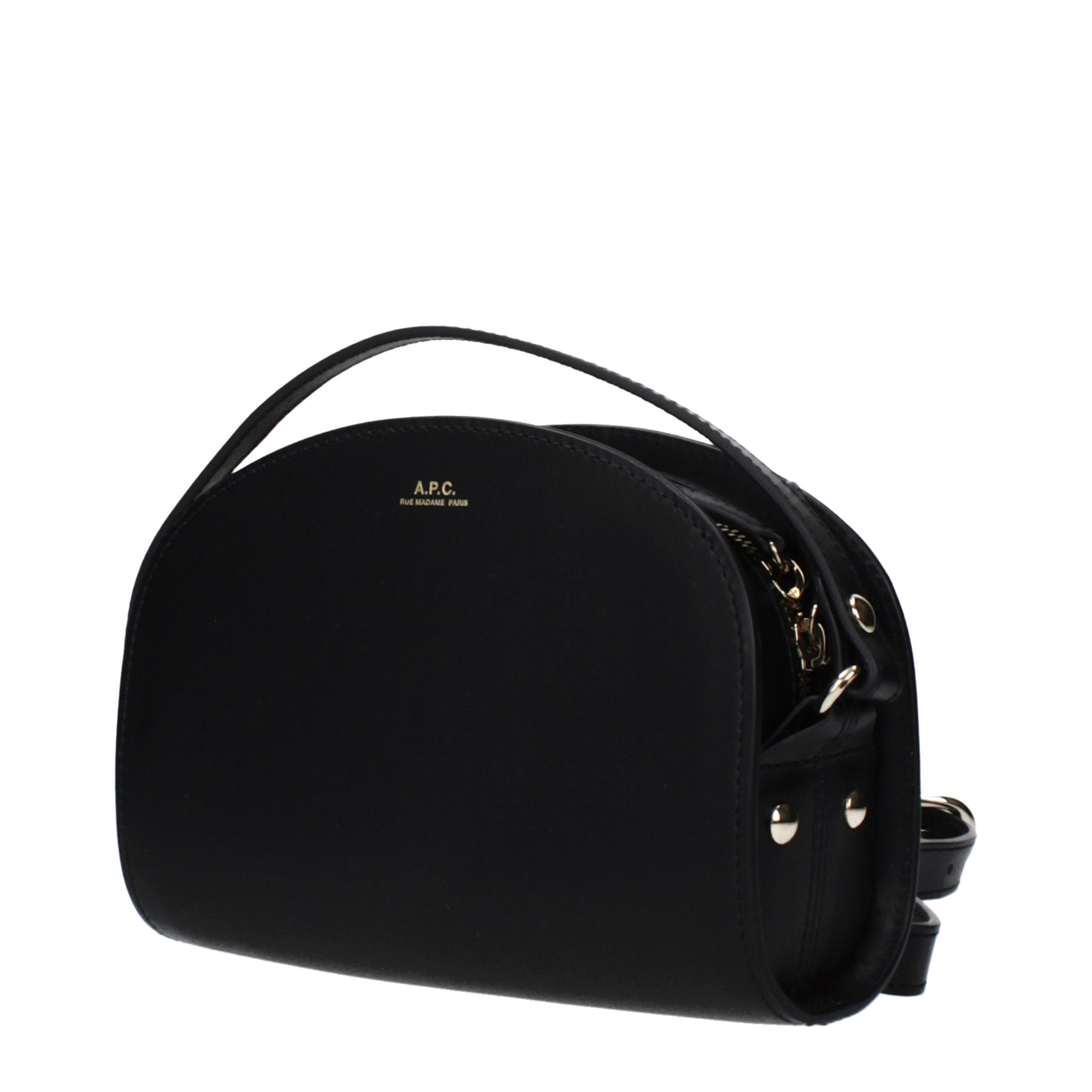 A.P.C. Black Leather Crossbody Bag - Image 2