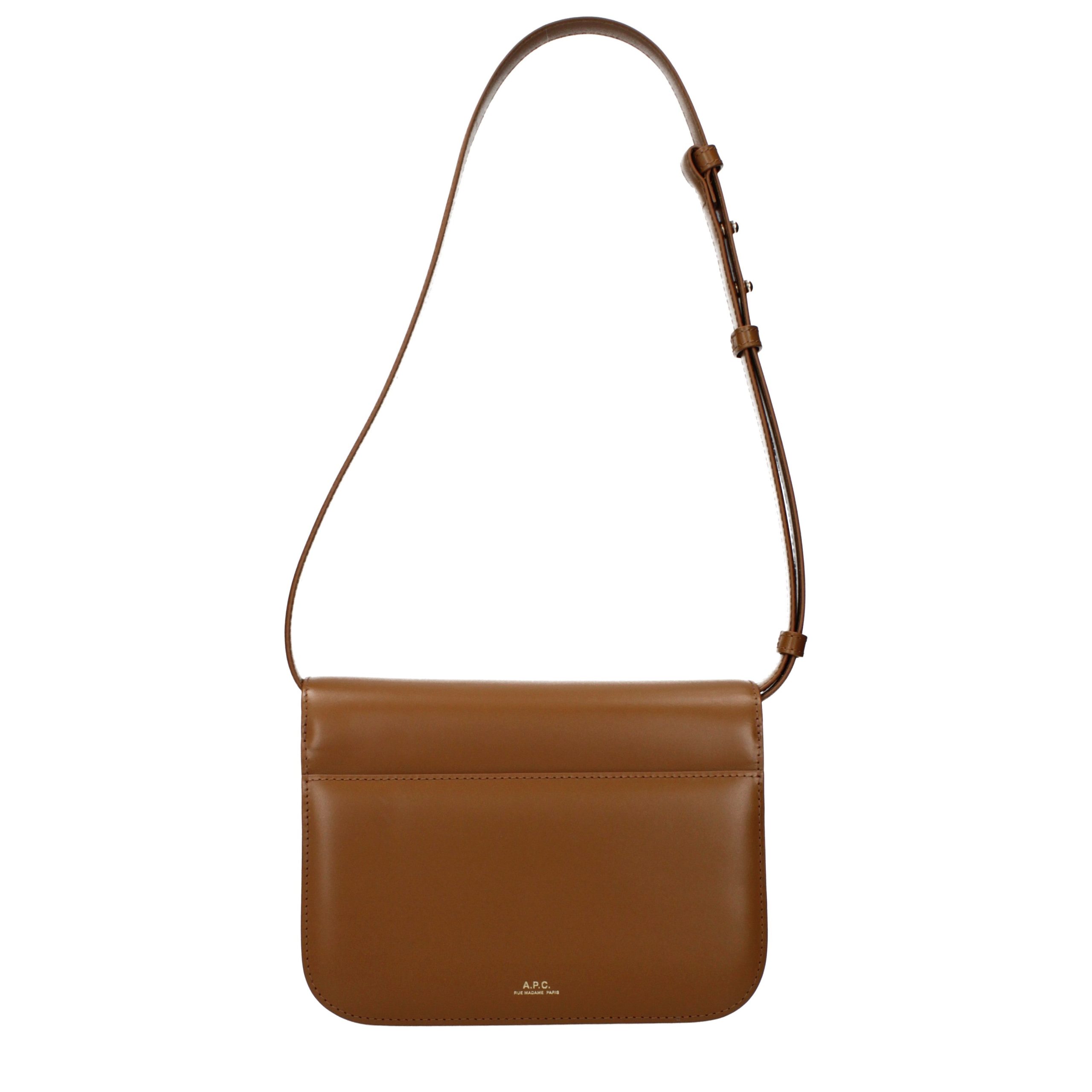 A.P.C. Brown Leather Shoulder Bag - Image 3