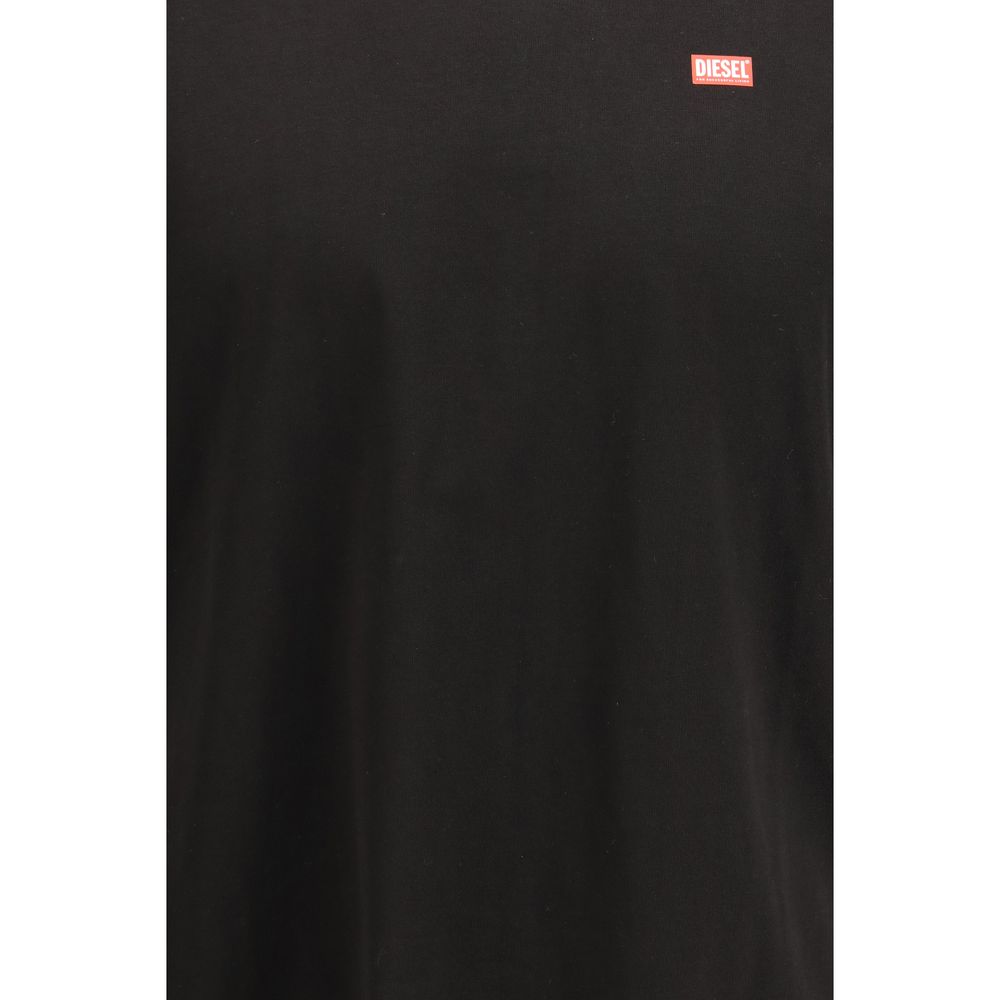 Diesel Black Cotton T-Shirt - Image 3