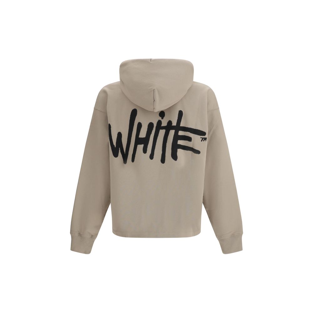 Off-White Beige Cotton Sweatshirt - Image 2