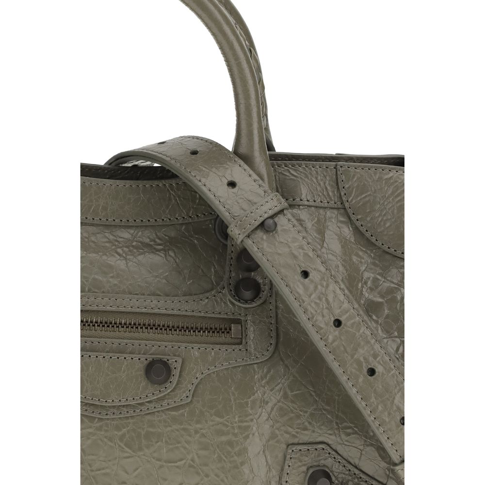 Balenciaga Gray Calf Leather Bos Taurus Shoulder Bag - Image 4