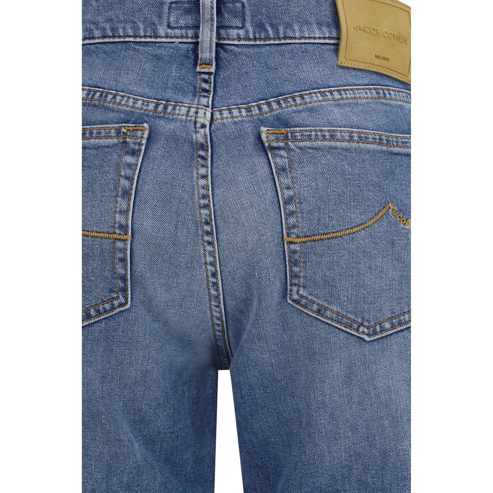Jacob Cohen Blue Cotton Straight-Leg Jeans - Image 3