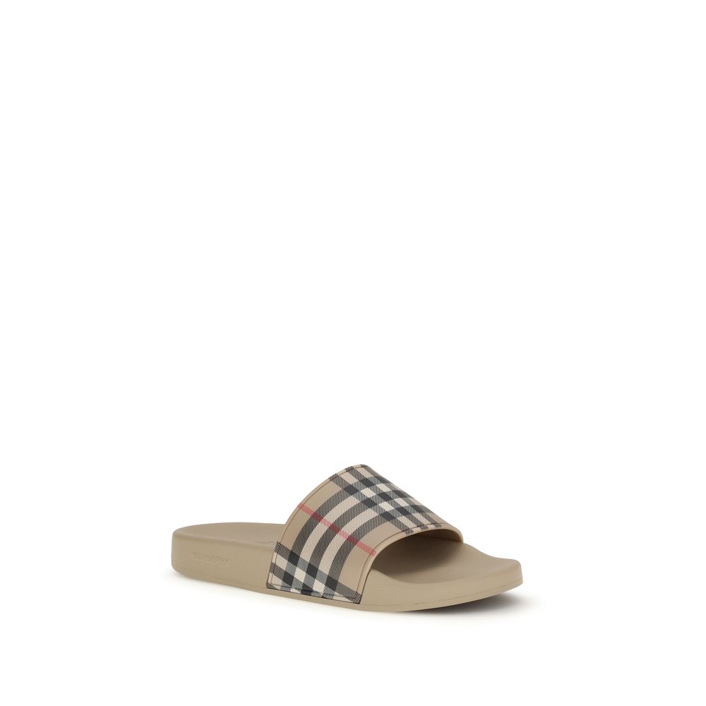 Burberry Beige Rubber Sandals - Image 2