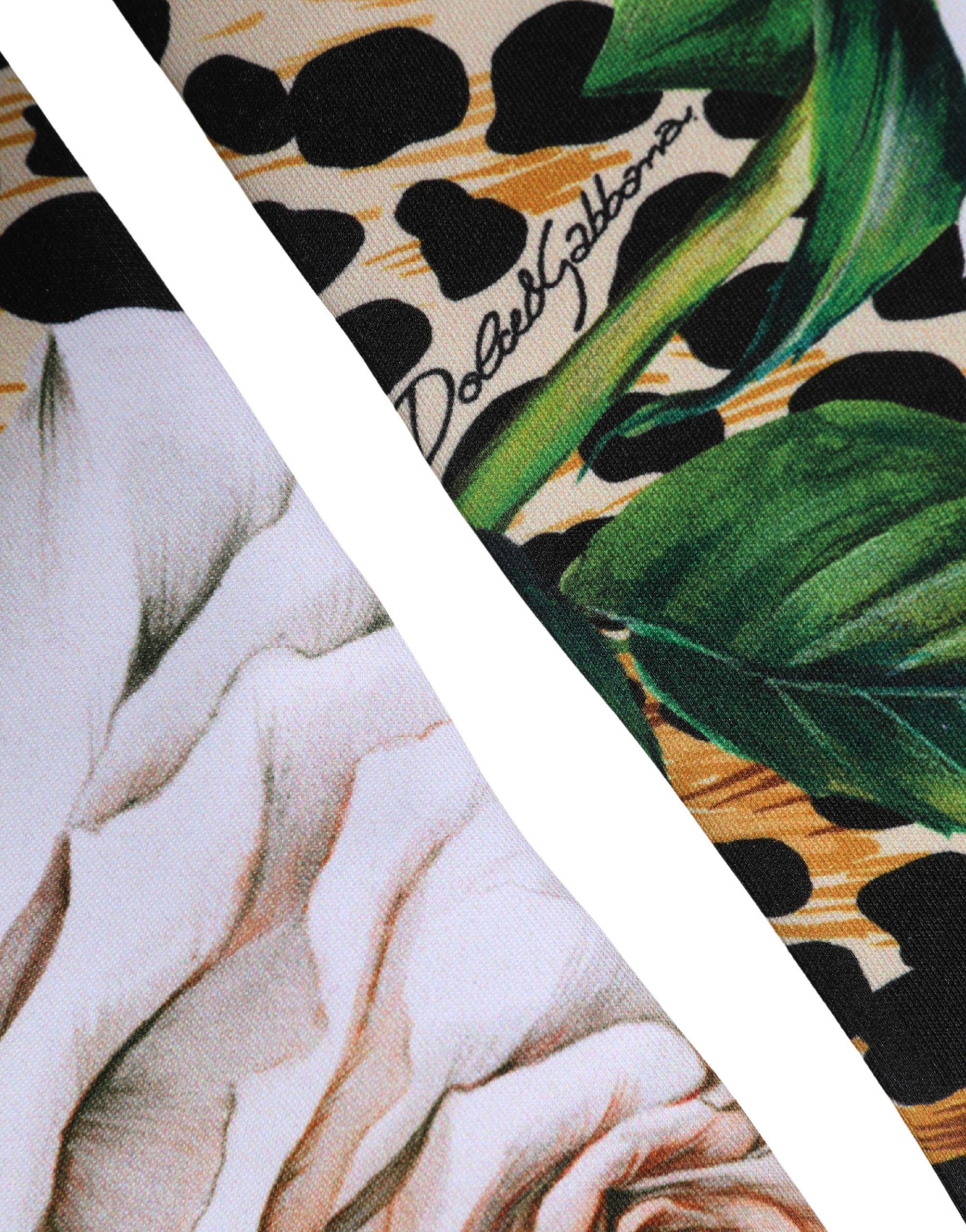 Dolce & Gabbana Multicolor Floral Leopard Elbow Length Women Gloves - Image 5