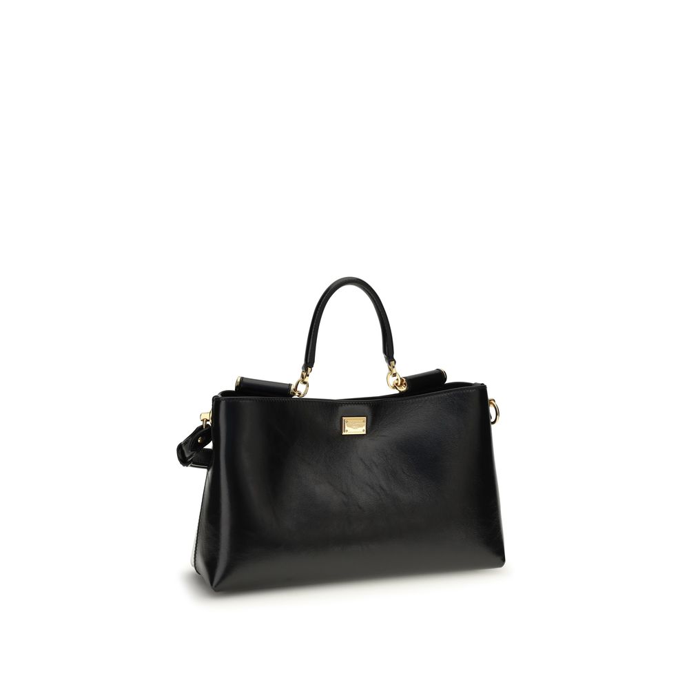 Dolce & Gabbana Black Calf Leather Bos Taurus Shoulder Bag - Image 2