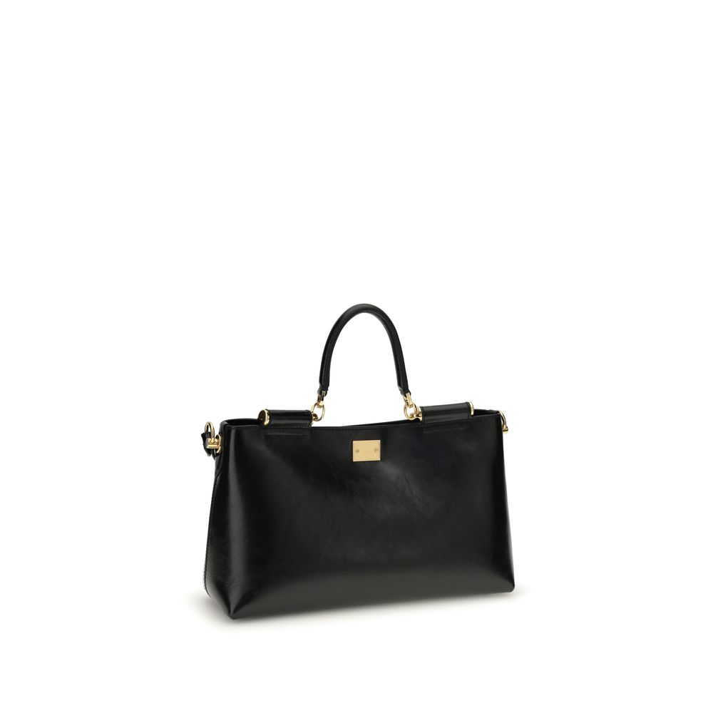 Dolce & Gabbana Black Calf Leather Bos Taurus Shoulder Bag - Image 3