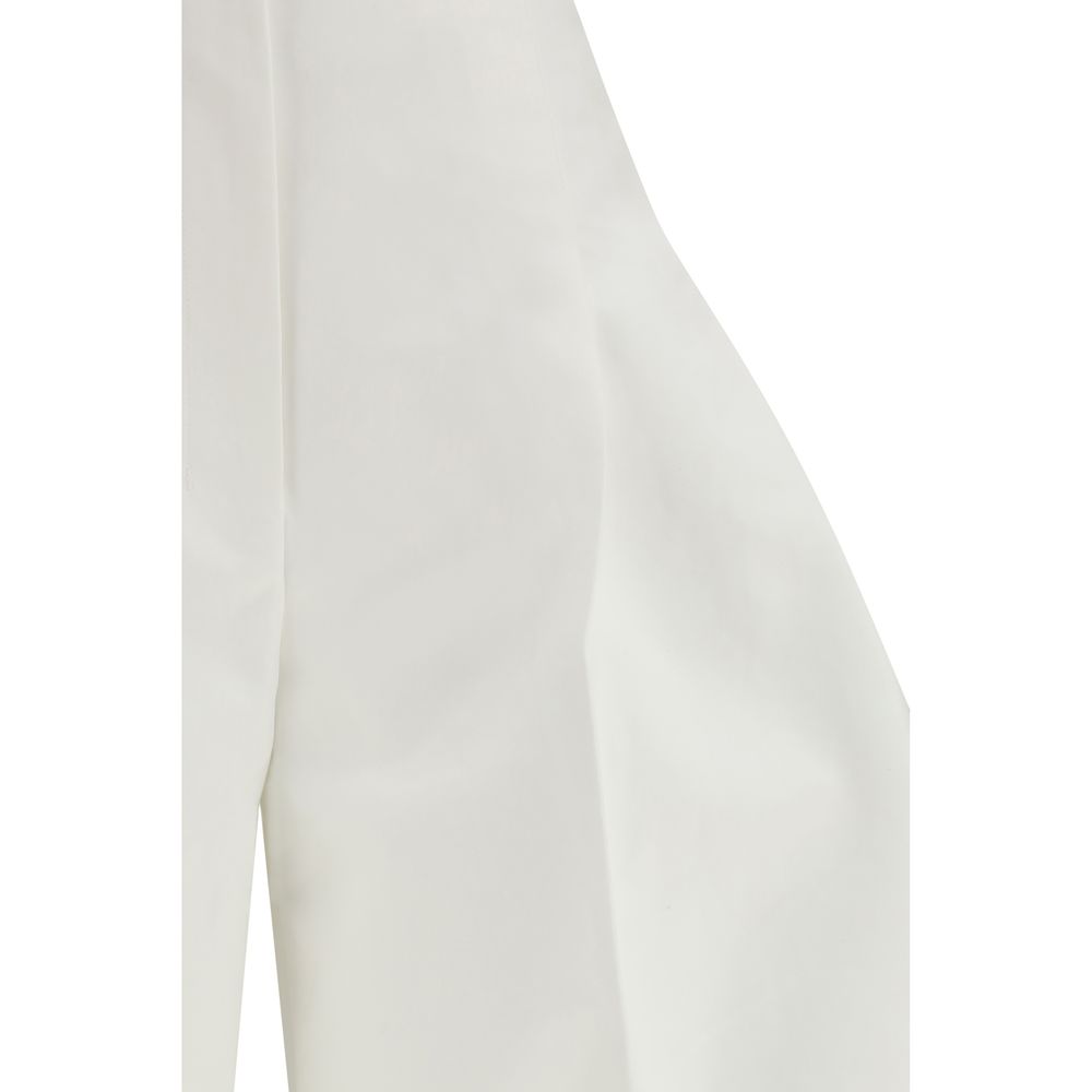 Jacquemus White Cotton Cropped Pants - Image 3
