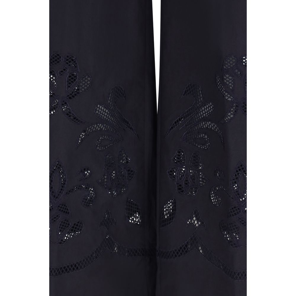 Forte_Forte Blue Cotton Casual Pants - Image 3